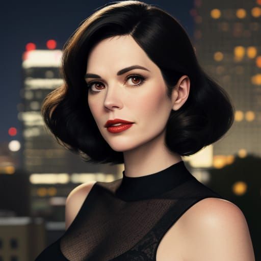 Lois Lane Portrait in Retro Cinematic Style