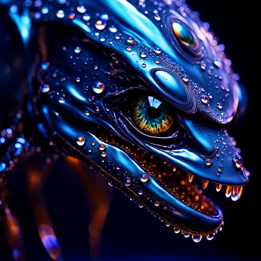 Hyper Realistic Portrait of a Compassionate Being in a Glass...