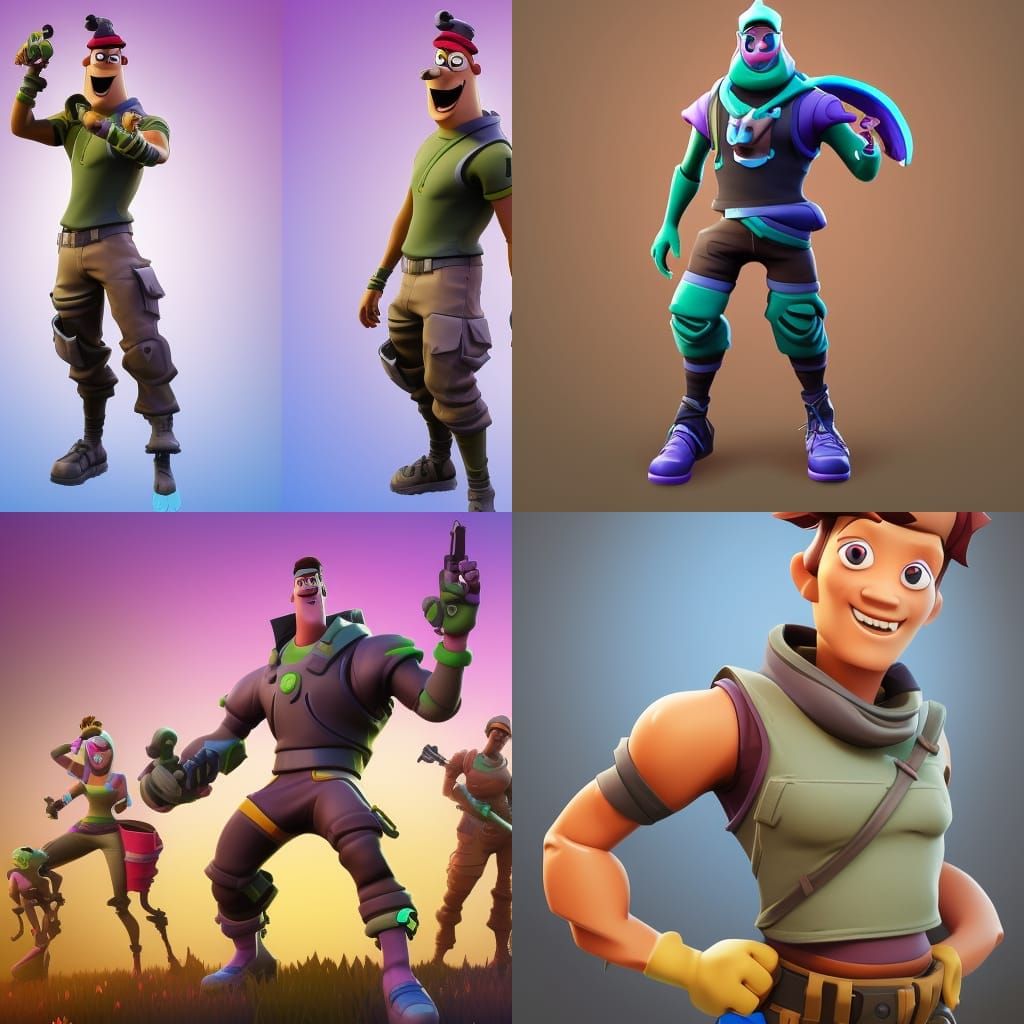 Vibrant Fortnite Character in Stunning 3D Digital Art