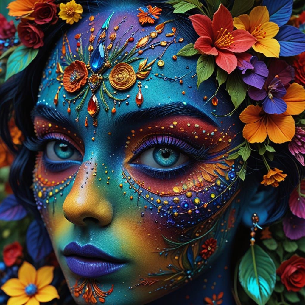 Vivid Masterpiece in Triadic Colors