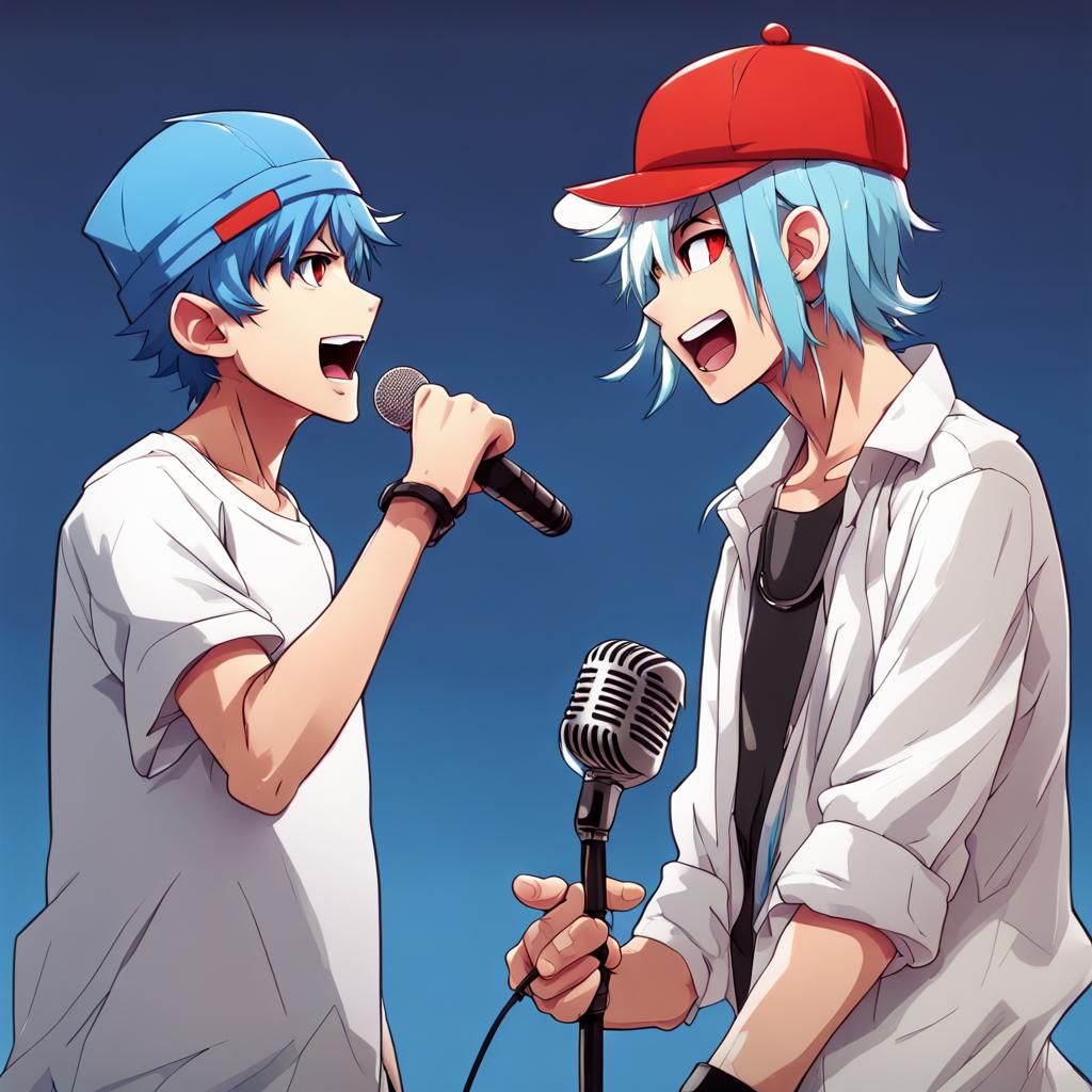 Rap Battle Anime Key Visual in Vibrant Colors
