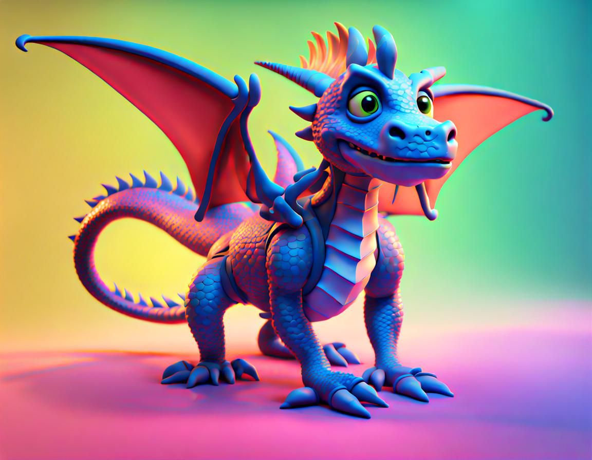 Dragon in Cyberpunk Diving Suit