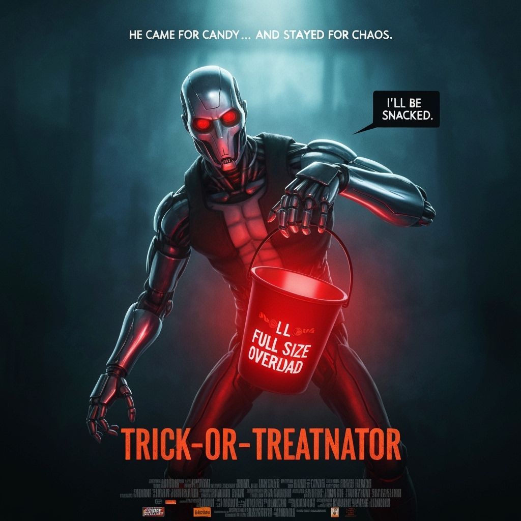 Trick-or-Treatinator Movie Poster: Cybernetic Terror