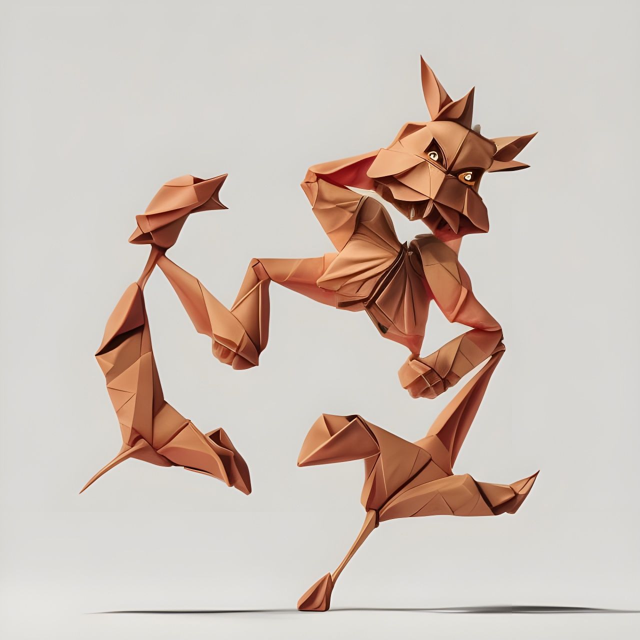Surreal Origami Masterpiece in Photorealistic Style