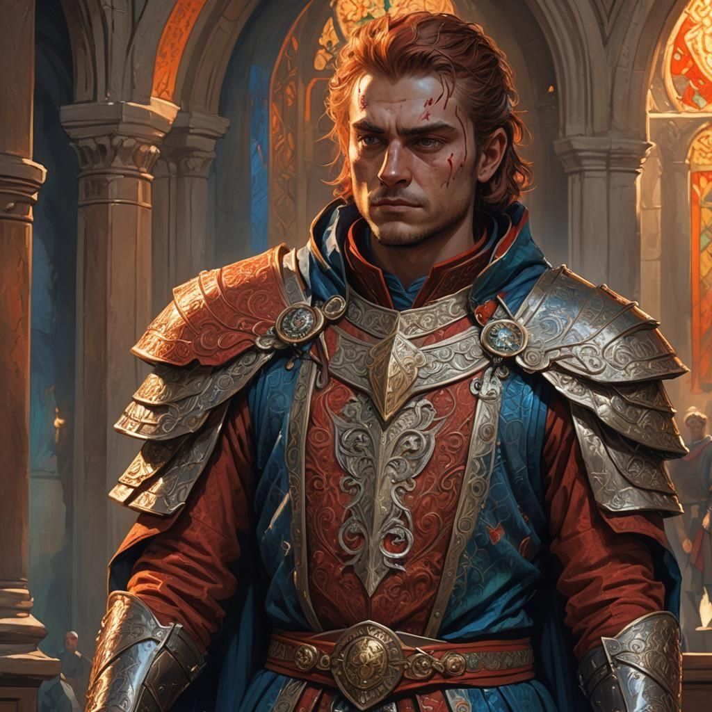 Redanian Noble with Scar, Detailed Fantasy Art