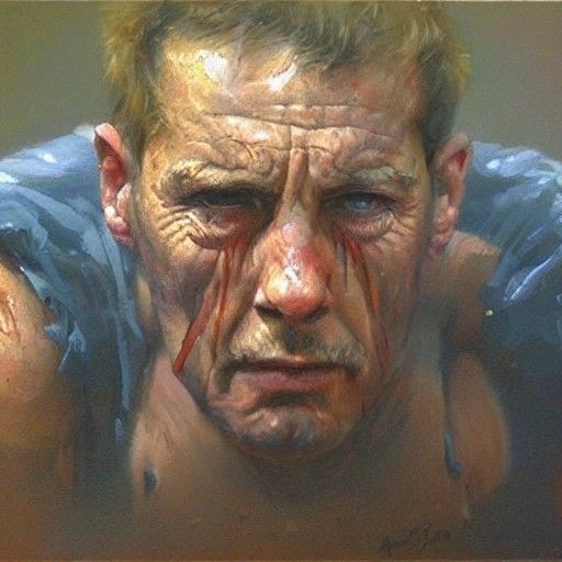 Sorrowful Oil Painting of Tears