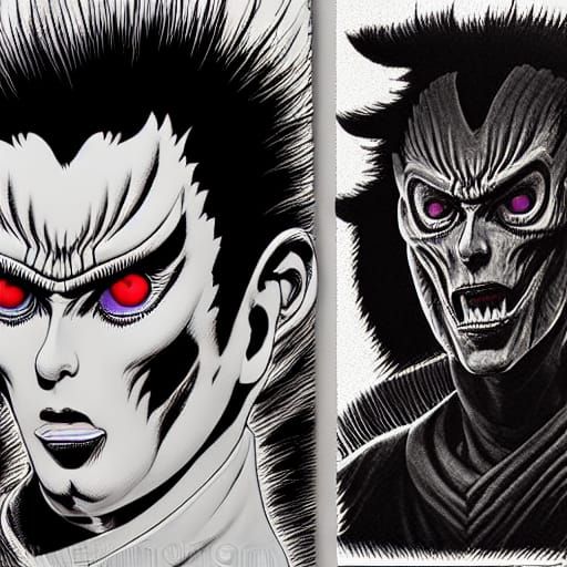 Dark Fantasy Demon Portrait in Intricate Oil Painting Style