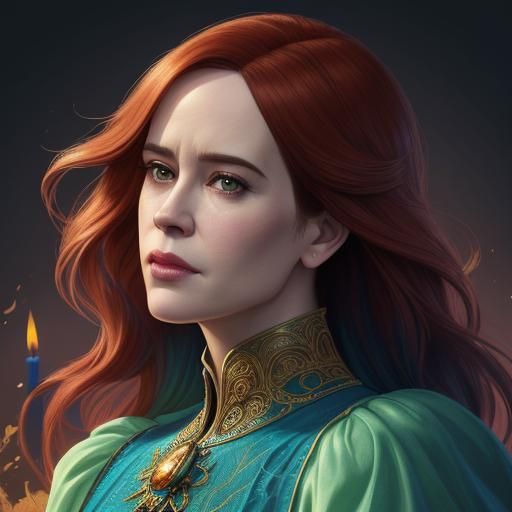 Luminous Portrait of a Beautiful Actress