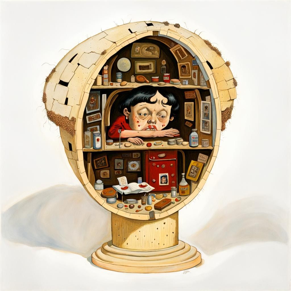 Disturbing Surrealist Portrait of Betty Boop in the Style of...