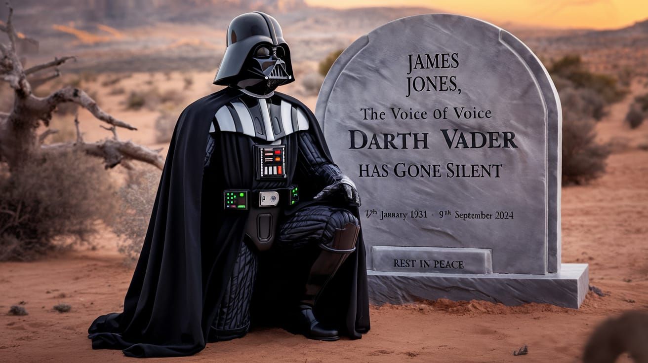 Darth Vader Mourns James Earl Jones in a Somber Tribute