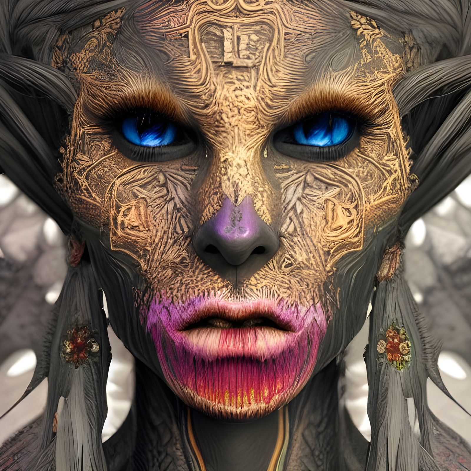 Sorceress Casts Voodoo Spell in Dark Fantasy Realm