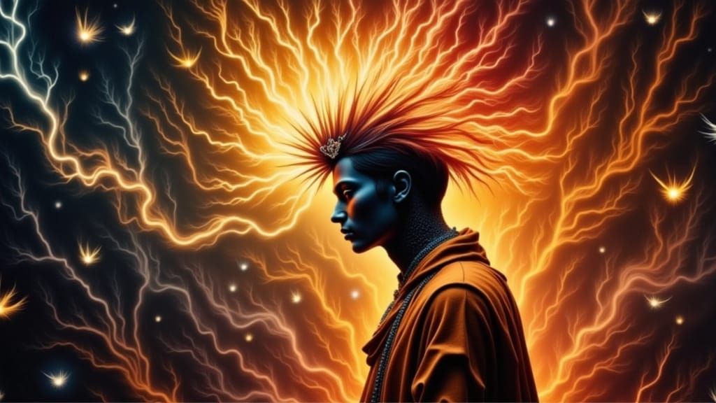 <lora:Psychopomp:1.0> agni hindu god of fire