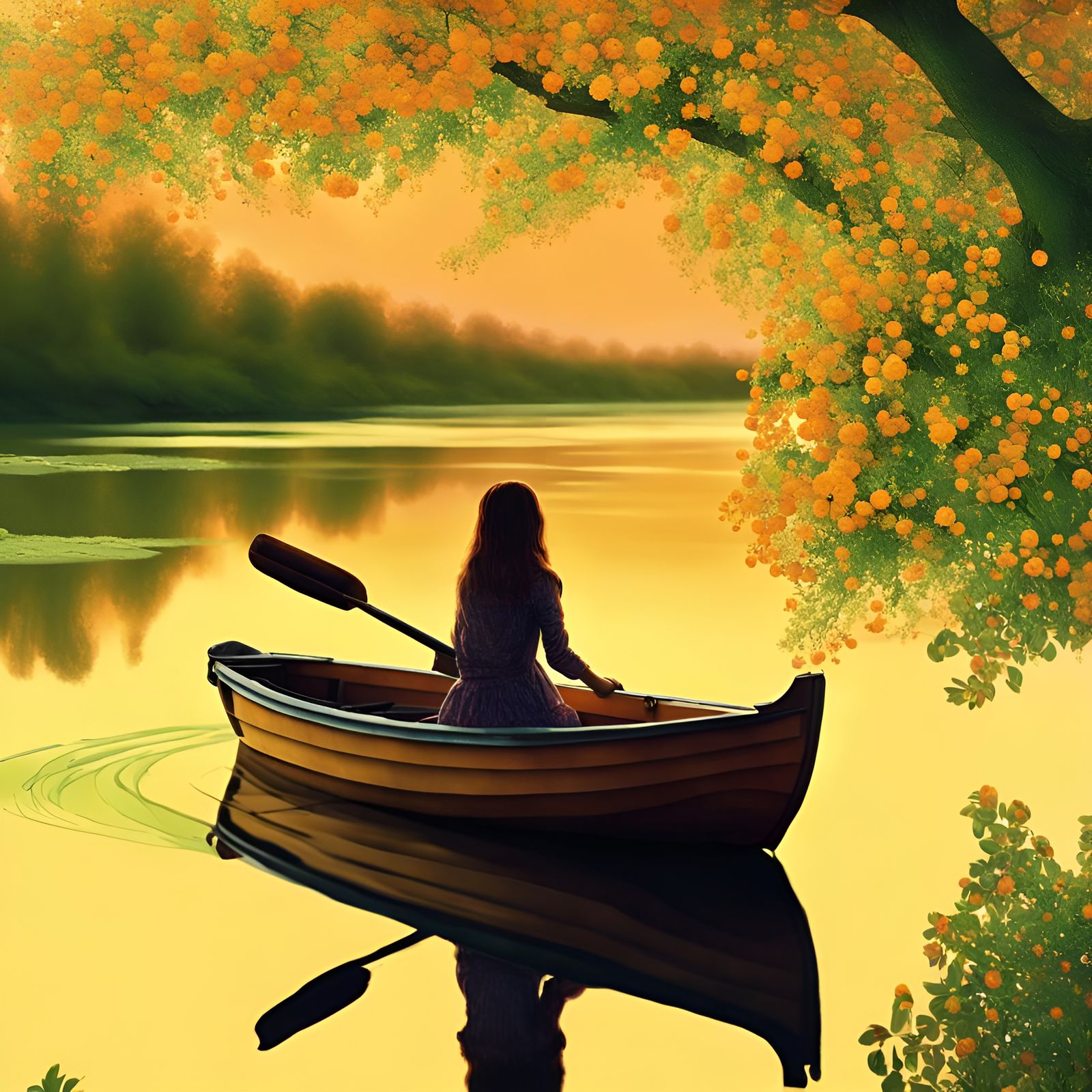 Picture yourself in a boat on a river
With tangerine trees and marmalade skies
Somebody calls you, you answer quite slow...