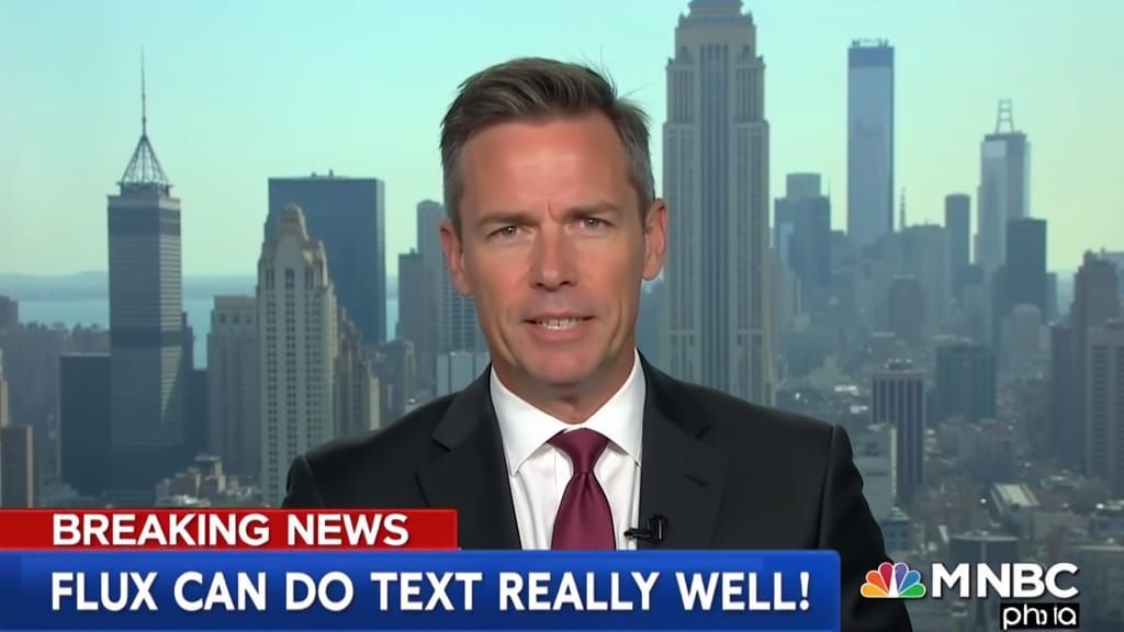 Breaking News Anchor in Modern Cityscape with NBC Logo