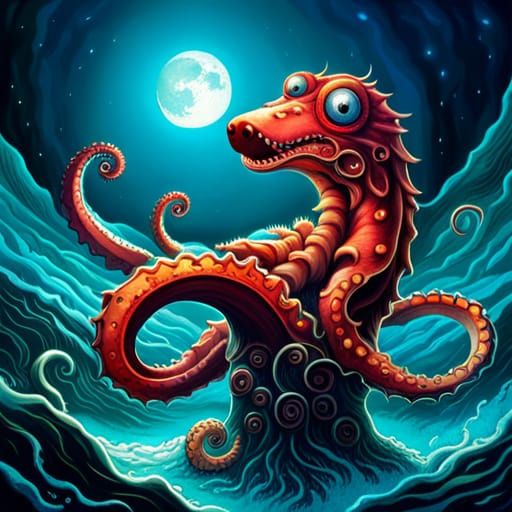 Victorian Dark Fantasy Tentacle Puppy