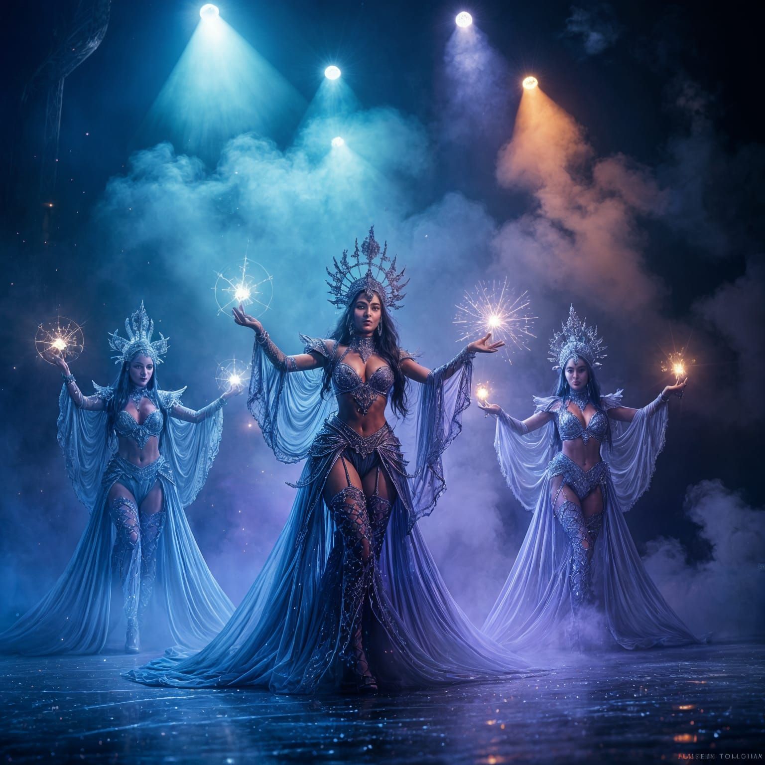 Fantasy Stage Act with Bioluminescent Props