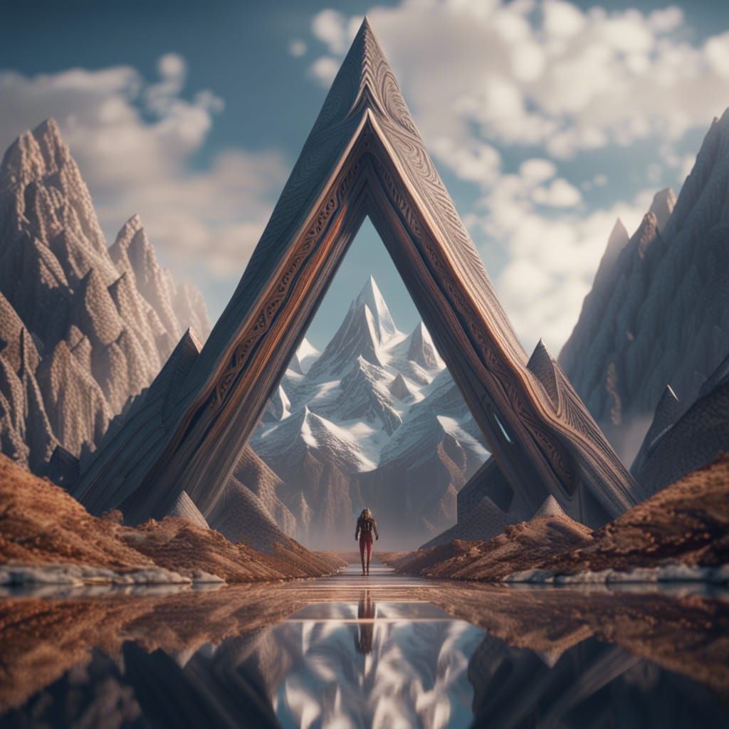Ethereal Sacred Mountains at Cosmic Horizon, a Zeiss Lens Ma...