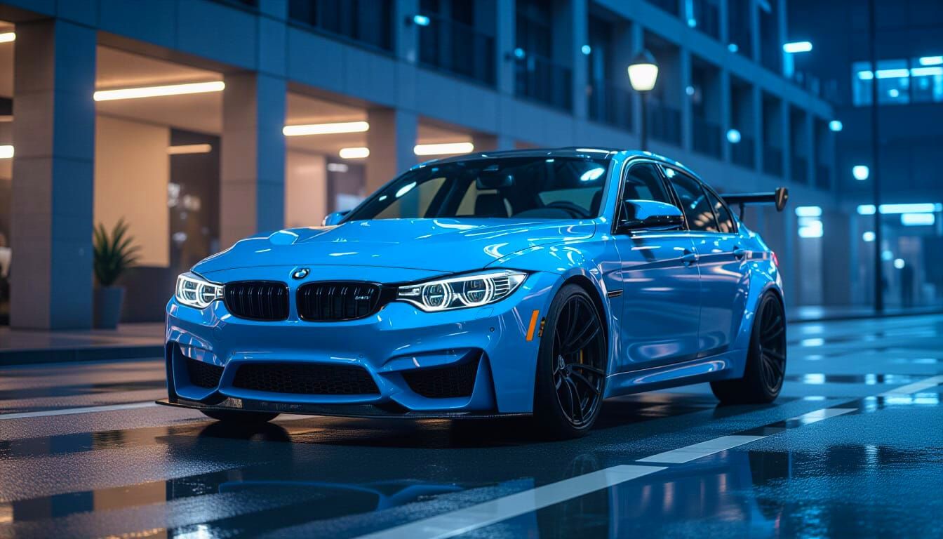 Modified BMW M3: Cinematic Shot in Technicolor