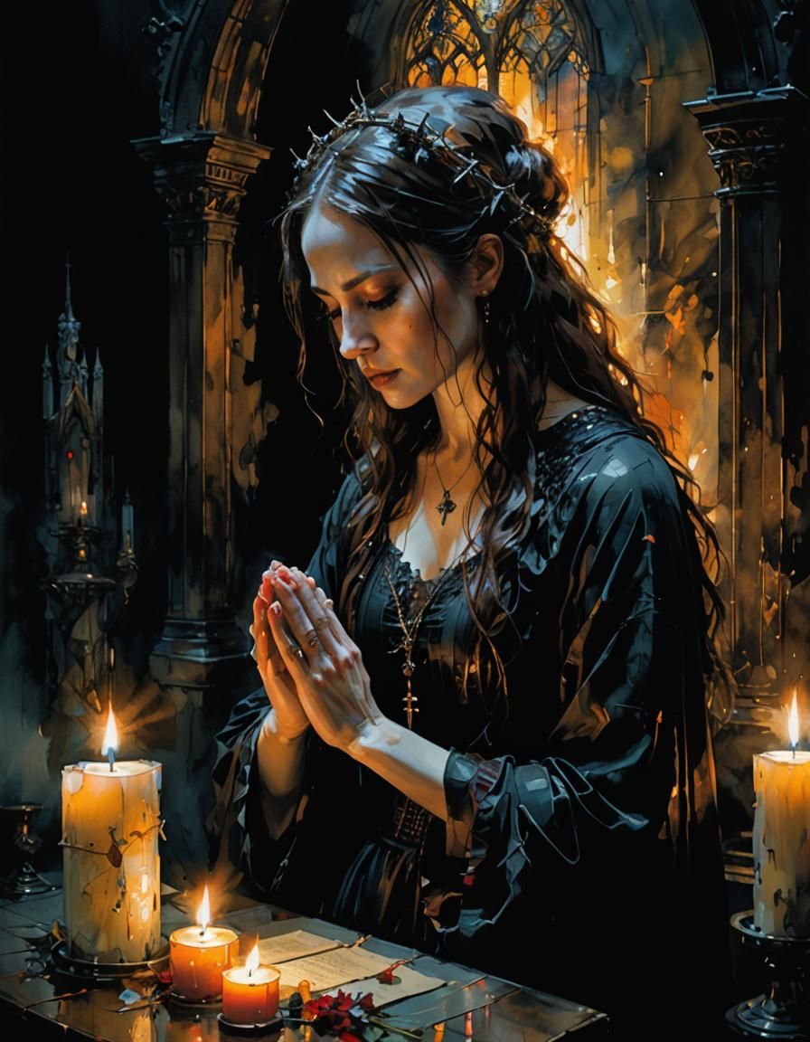 woman praying
