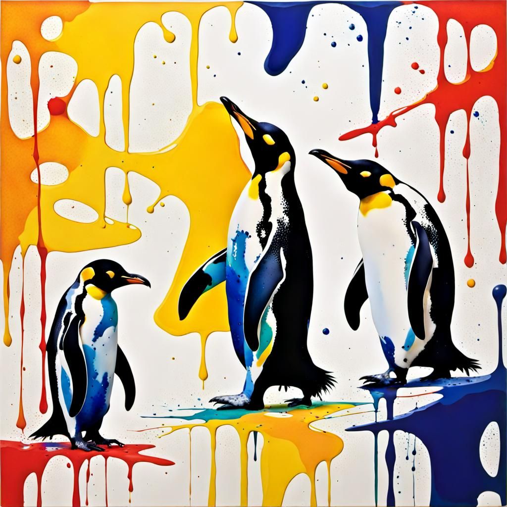 Penguins in Sunshine by Sam Francis III