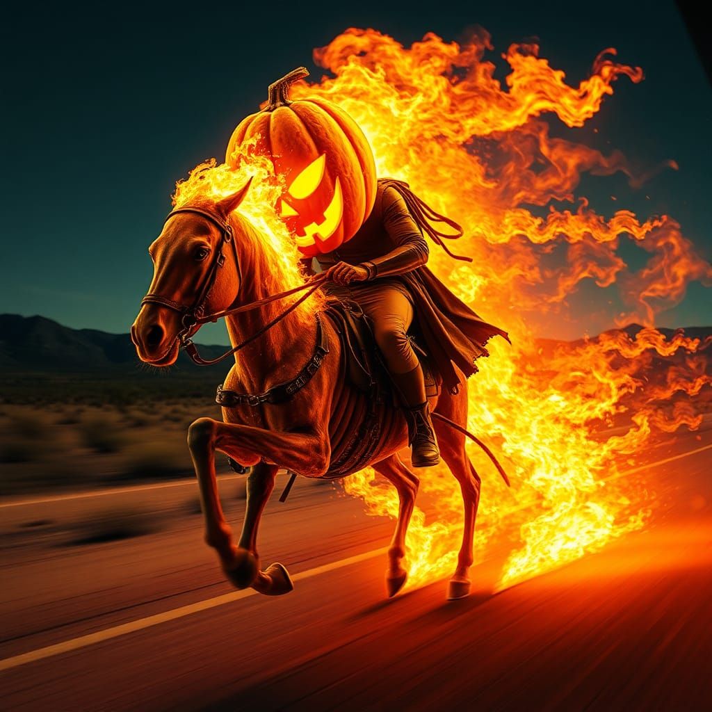 Ghost Rider's Fiery Skeleton Horse Ride Through the Colorado...