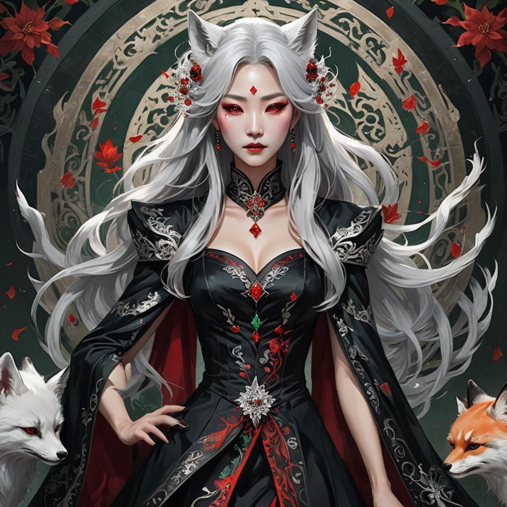 Vampire Queen in Dark Fantasy Regalia