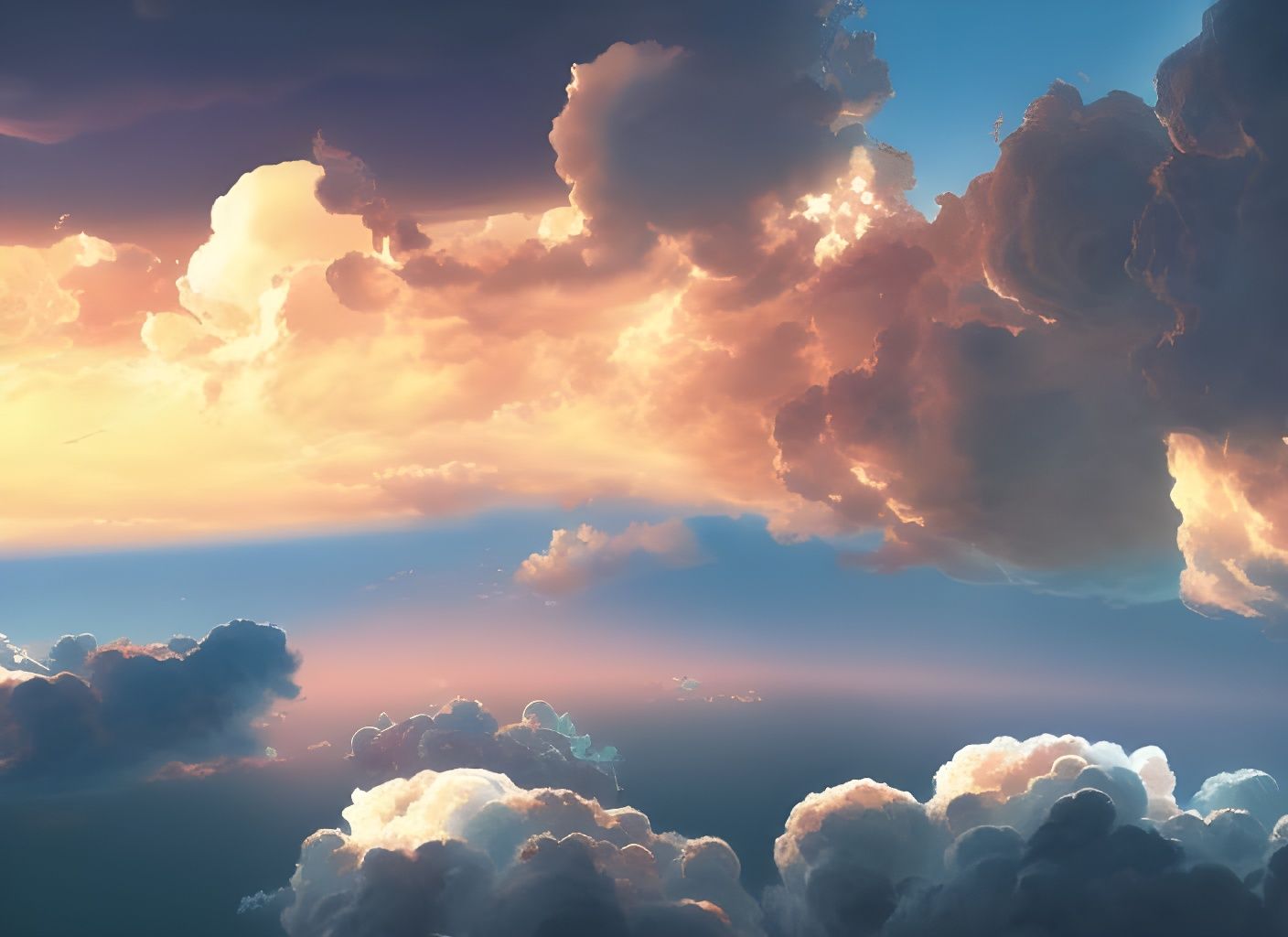 Venusian Cloudscapes in Golden Hour