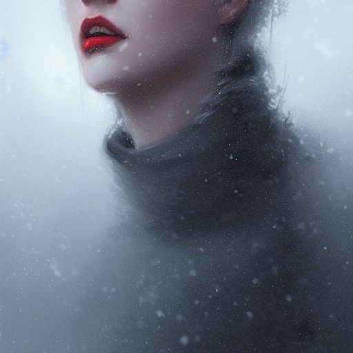 Ethereal Winter Portrait in Triadic Colors