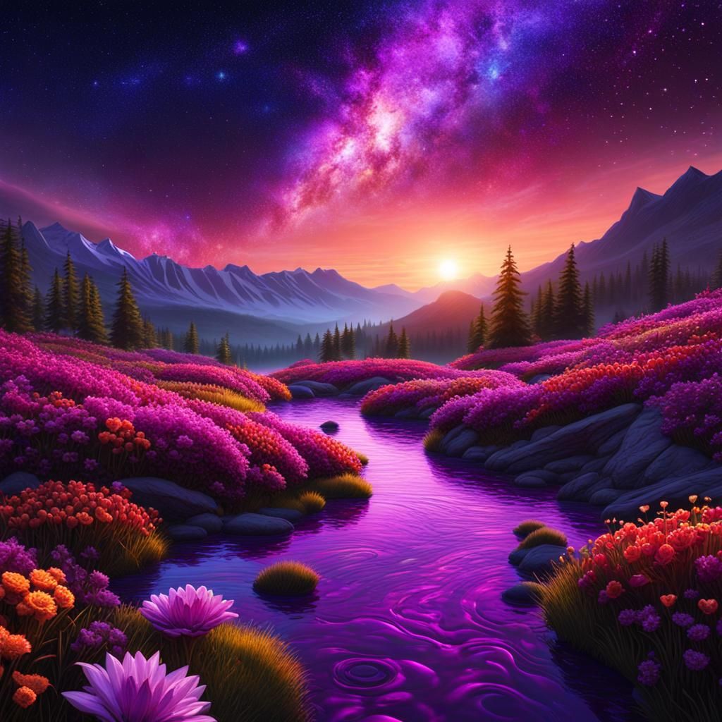 Epic Celestial Blooms in Dark Skies