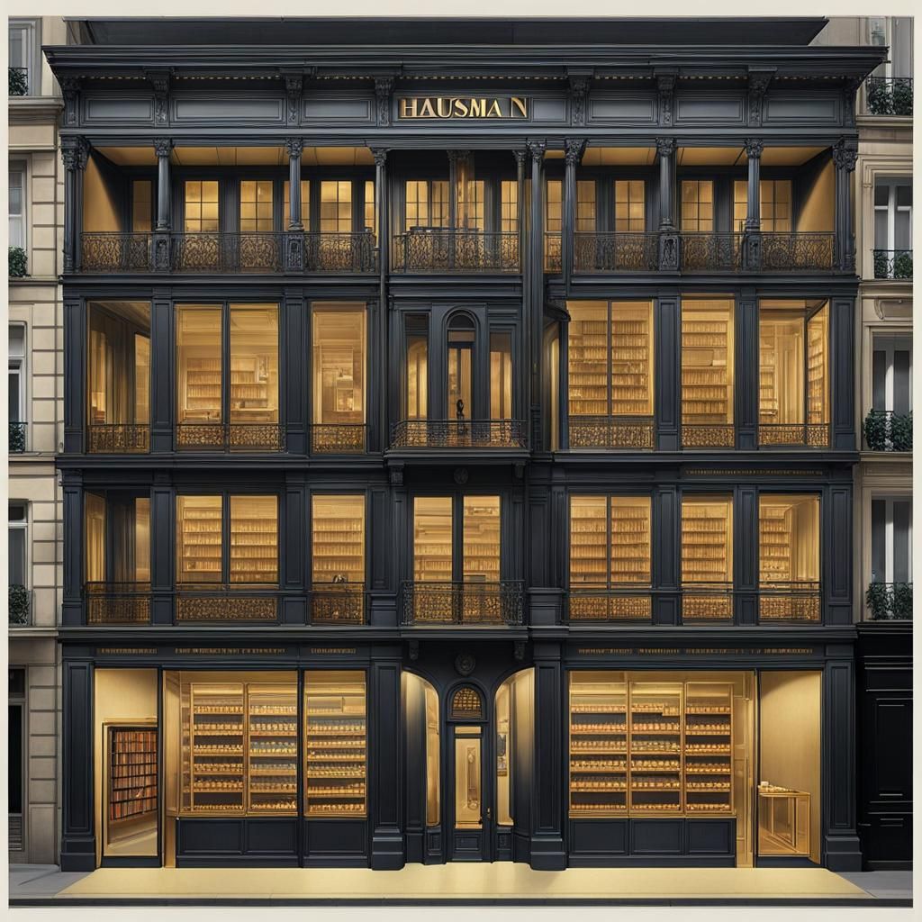 Hausmann-Style Bank Building in Paris