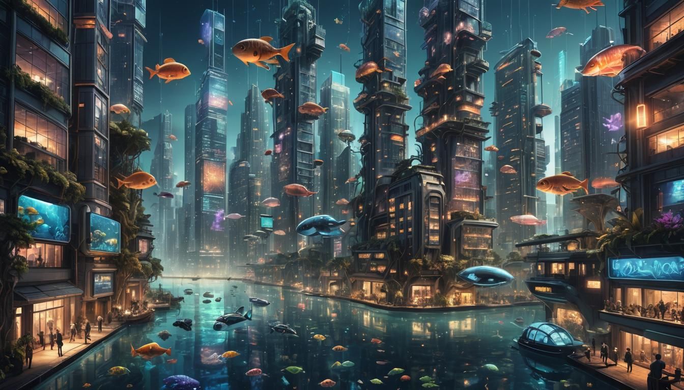 Futuristic Submerged Metropolis