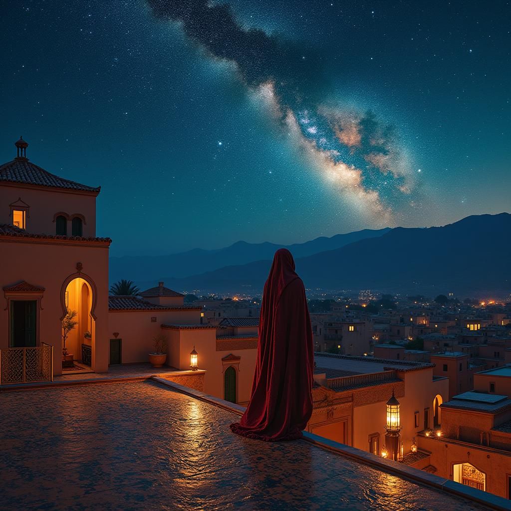 A Romantic Moroccan Night Sky Scene