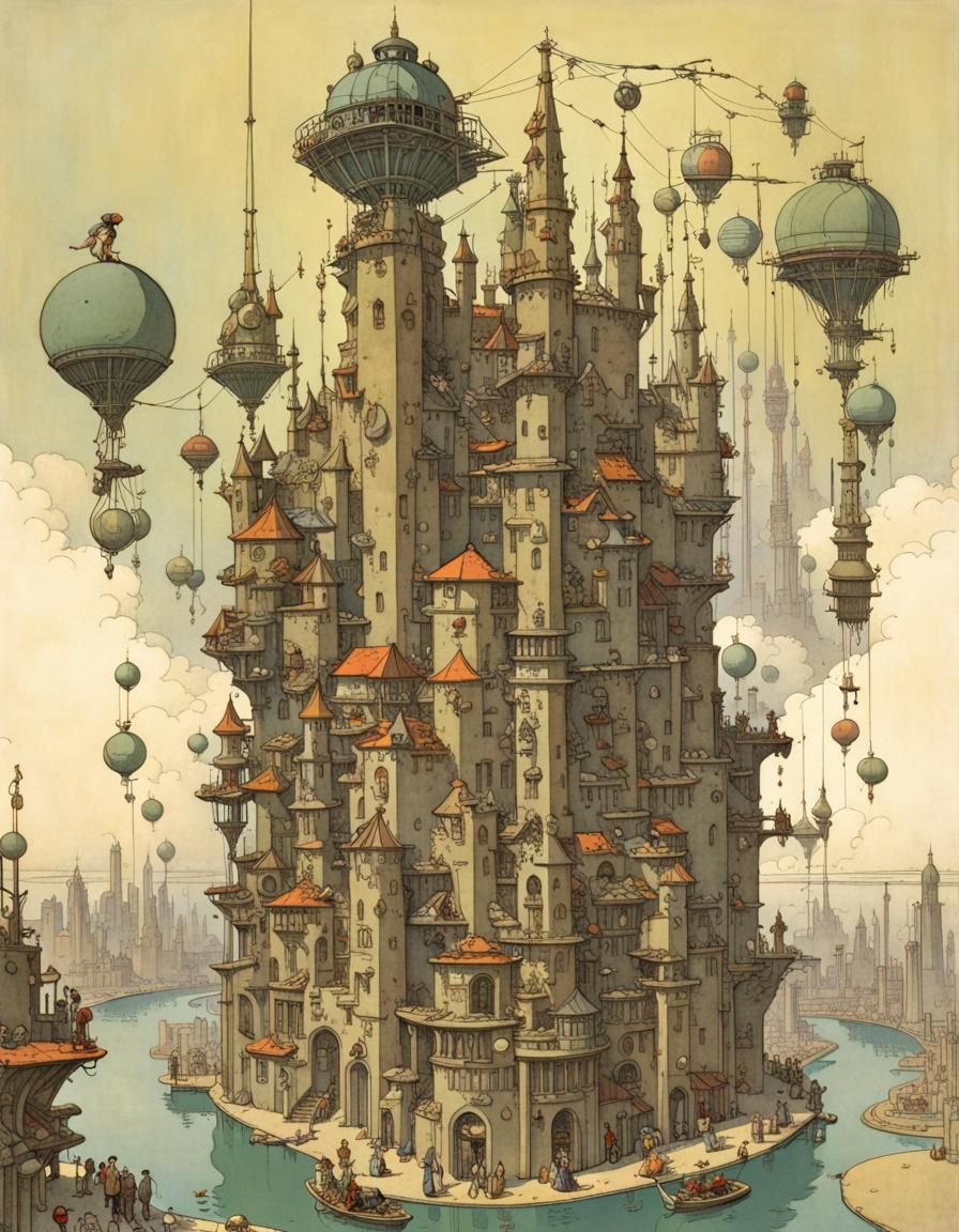 Garden City of Tomorrow in Whimsical Style