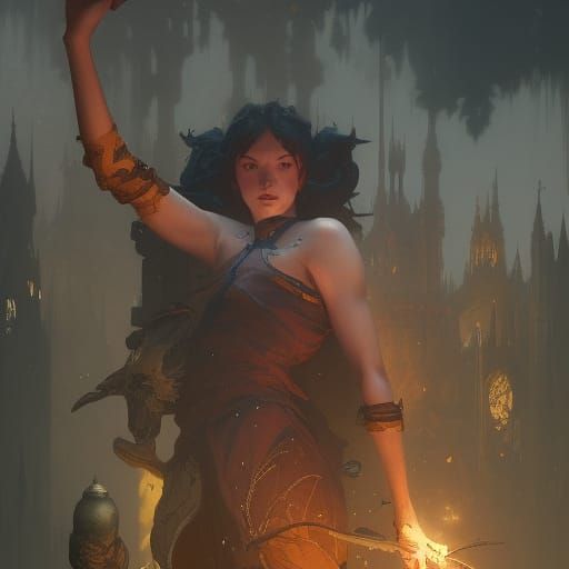 Ethereal Dark Fantasy Realm in Vibrant Color