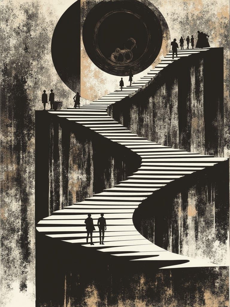 Stairway to Infinity: A fusion of Escher's precision and Kli...