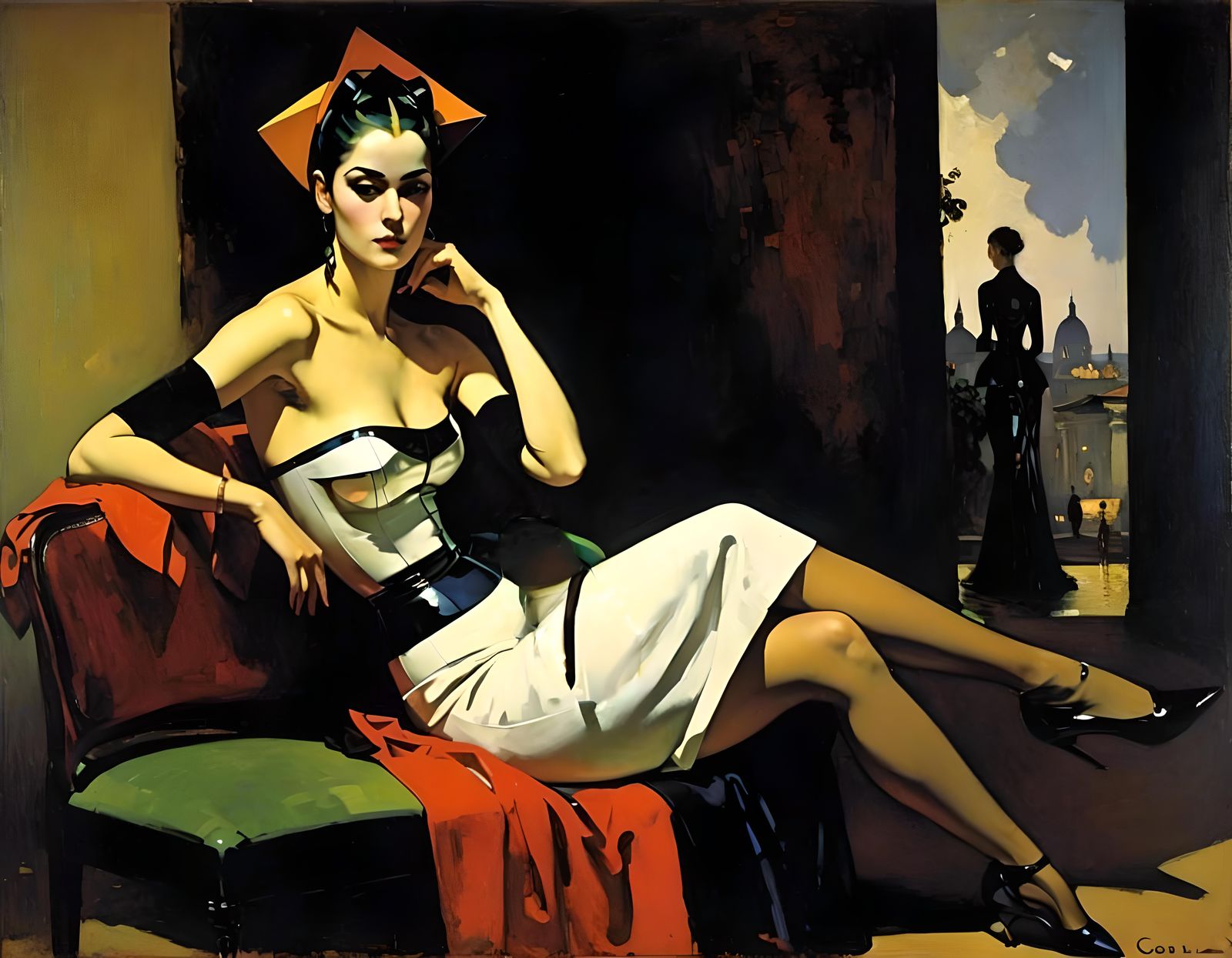 Futureshock - Camille Corot painting of a gorgeous woman
