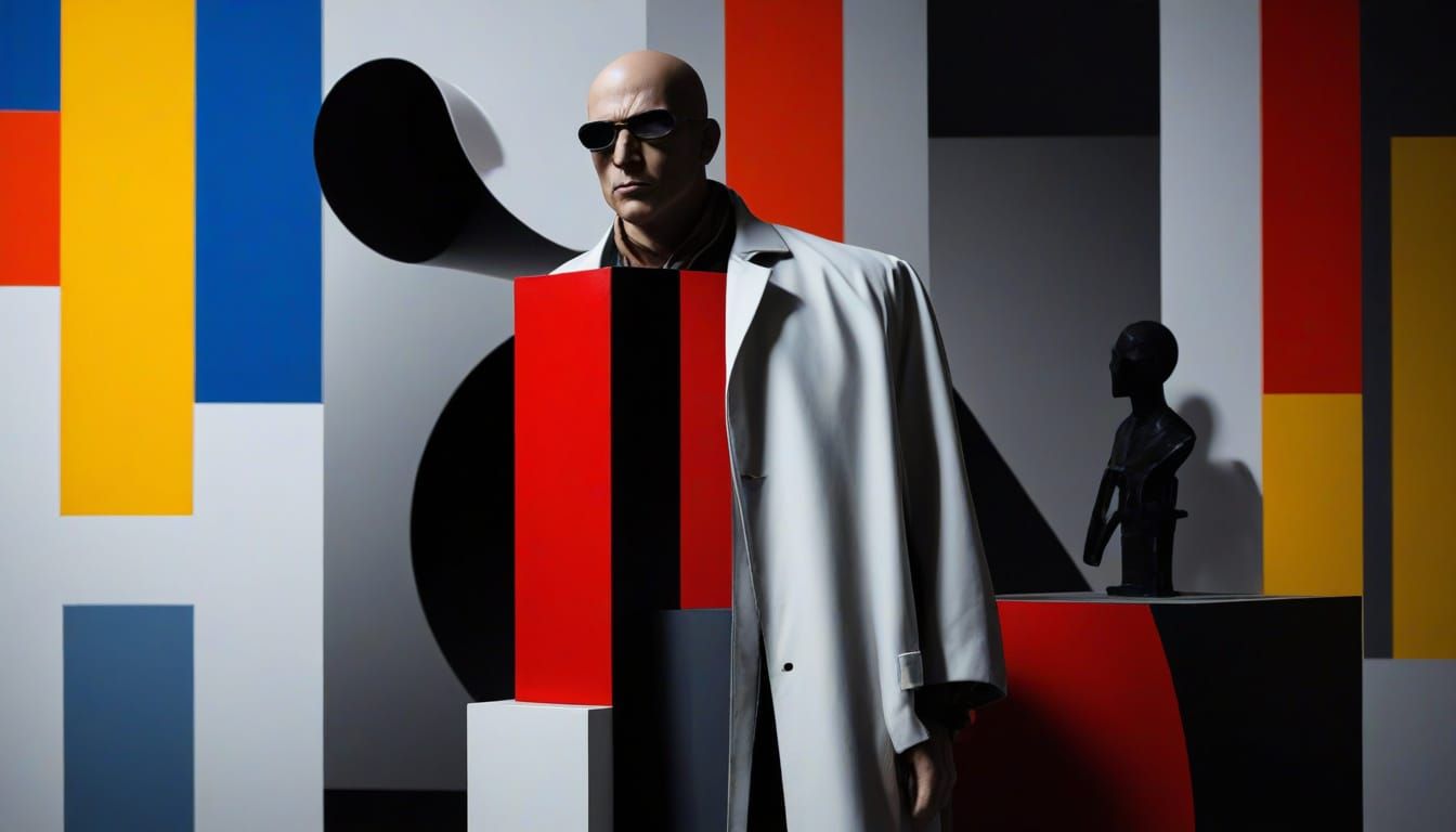 A Spy Caught in the Moment, amidst Modern Art