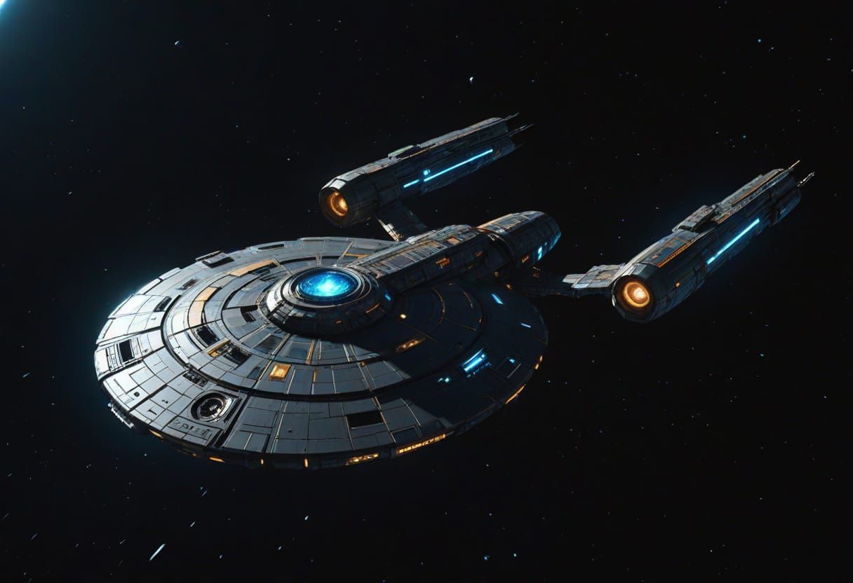 Interstellar Spacecraft Gliding Silently Through Space