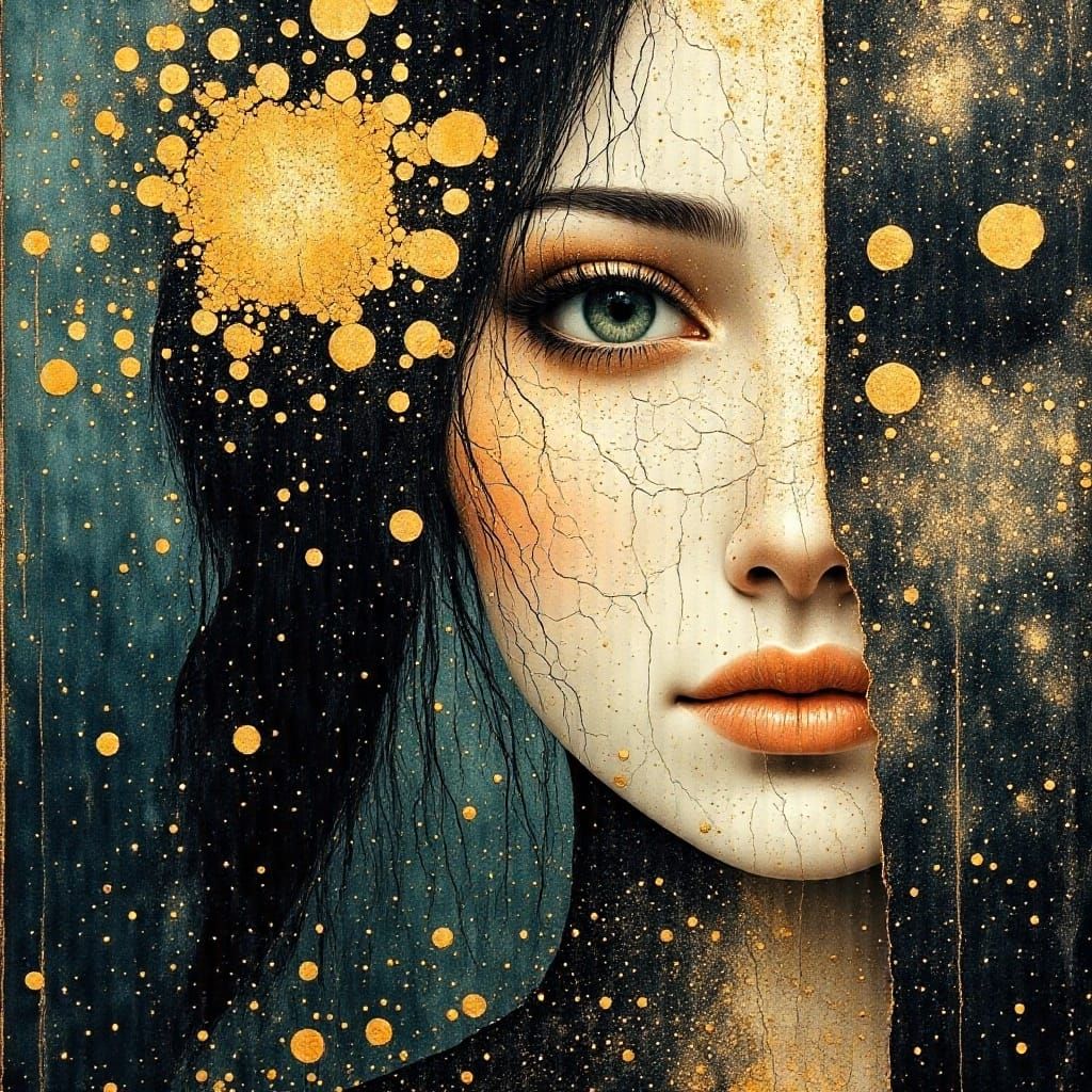 Ethereal Gothic Goddess in Pop Surrealism Style