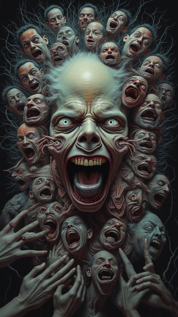 Mindscape of Emotions: Faces Emerge from Serene Countenance