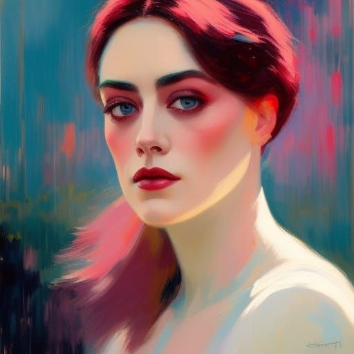 Hyperrealistic Portrait Blending Beauty in Digital Art