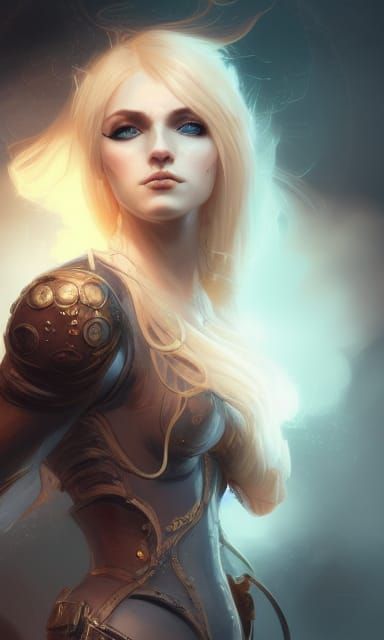 Steampunk Siren in Dark Fantasy Elegance