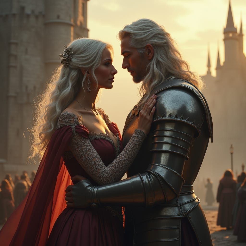 Epic Medieval Romance: A Lady's Farewell to Her Knight