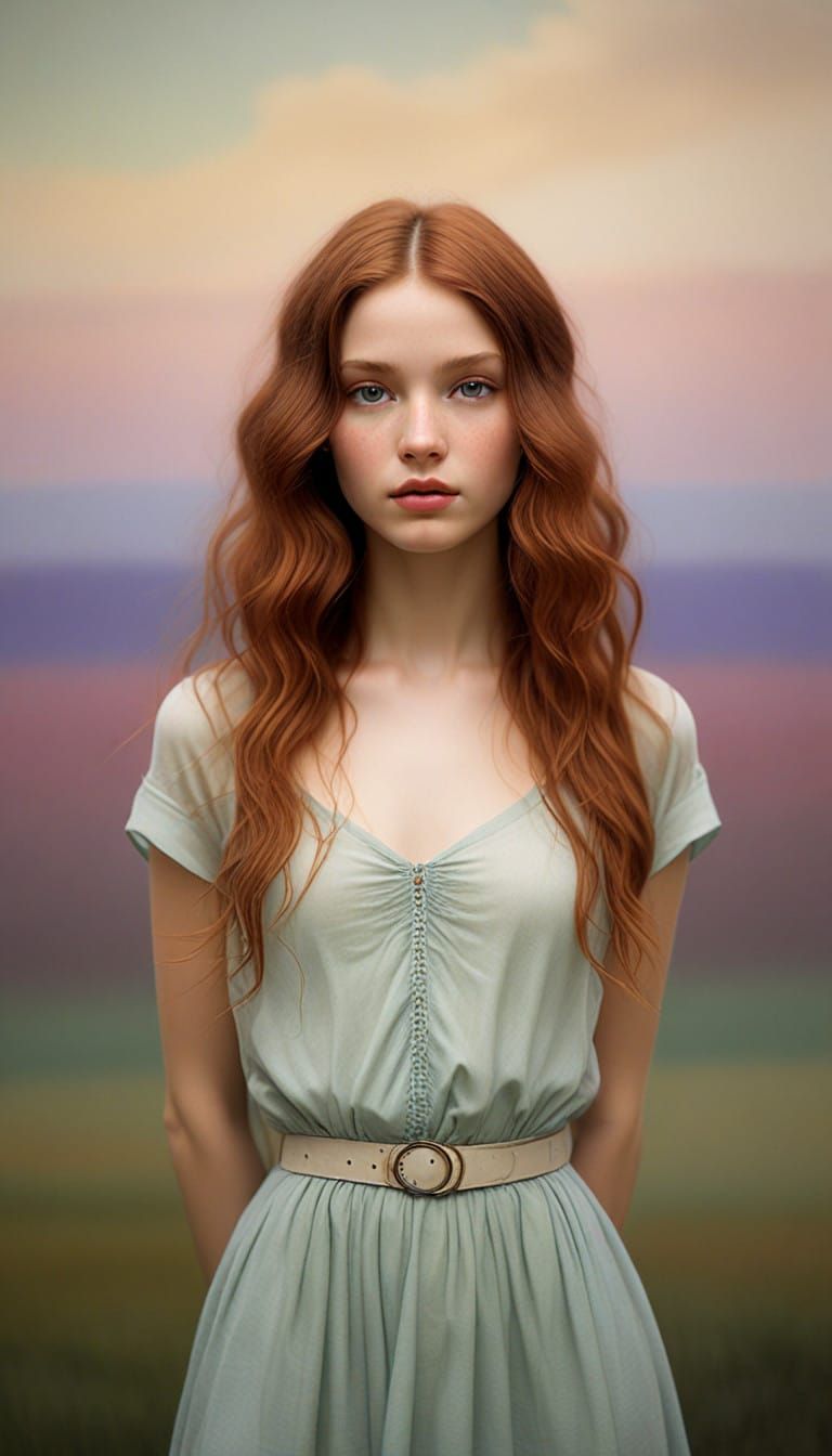 Enigmatic Woman in Ethereal Beauty