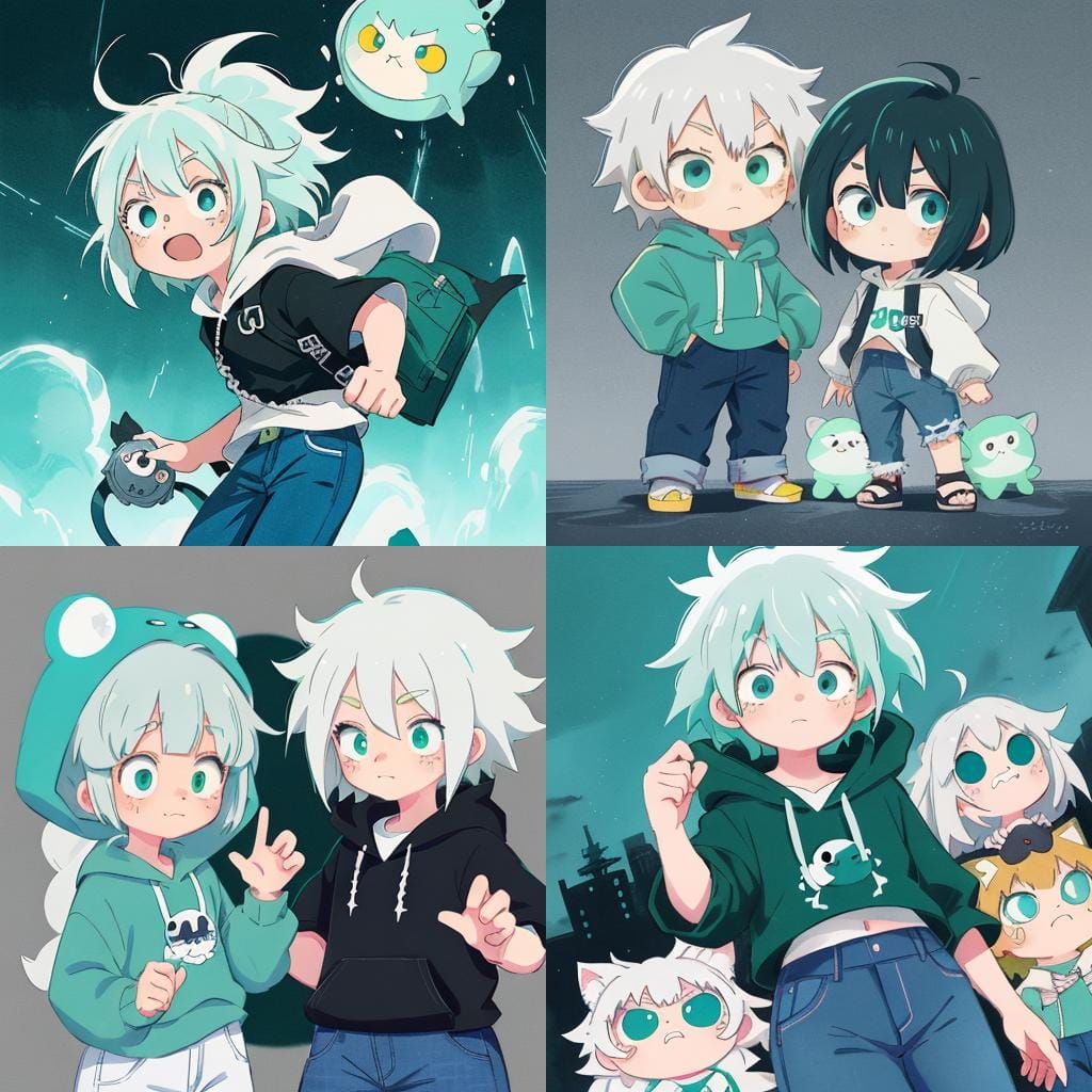 Feminine Heroine in Boku no Hero Academia Style with Turquoi...