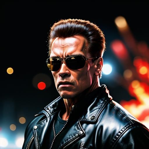 Terminator Robot in Cinematic Explosion