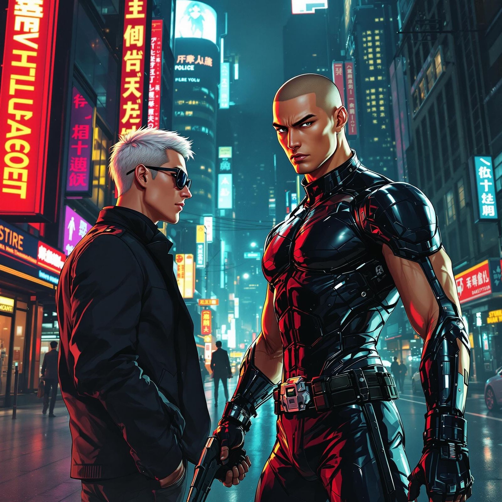 Futuristic Asian Athlete Investigates Crime in Neon City