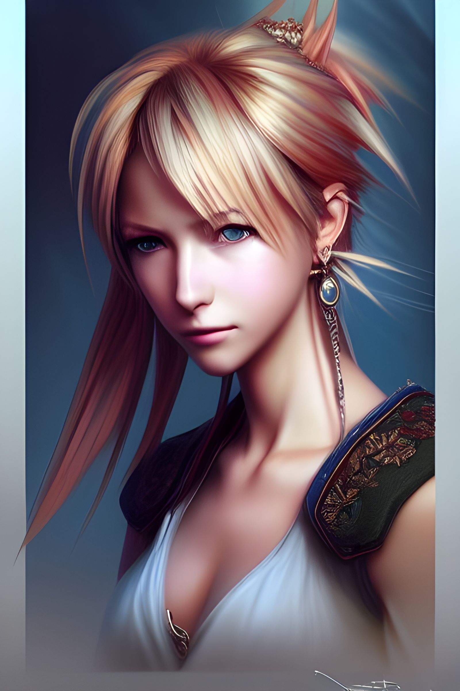 Elegant Fantasy Portrait in Digital Painting Style