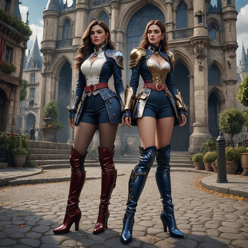 French Fantasy Femme in High Heel Boots