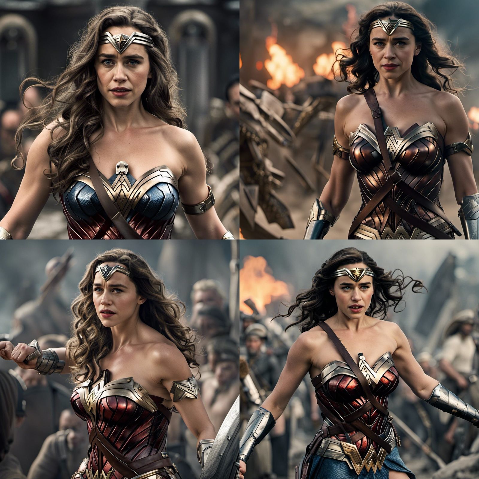 Wonder Woman in 4K Photorealistic Bustier Action
